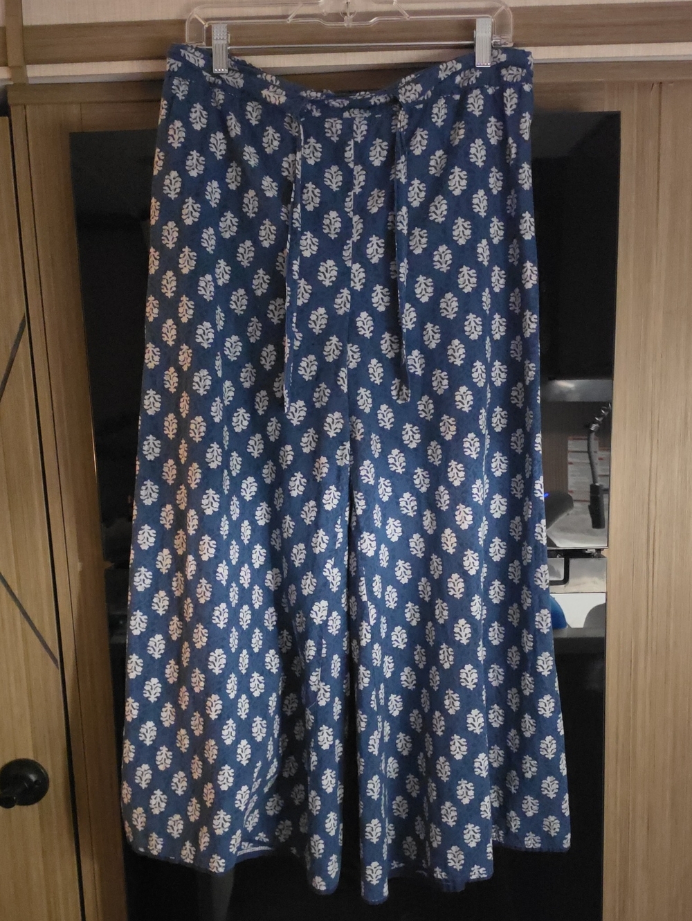 💙WIDE LEG 100% COTTON ADJUSTABLE DRAWSRRING TROUSER PANTS, "MADE IN INDIA" 💙 - Picture 9 of 14